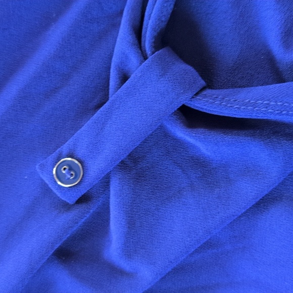 Vivid Blue Button-Up Tunic - Picture 5 of 5